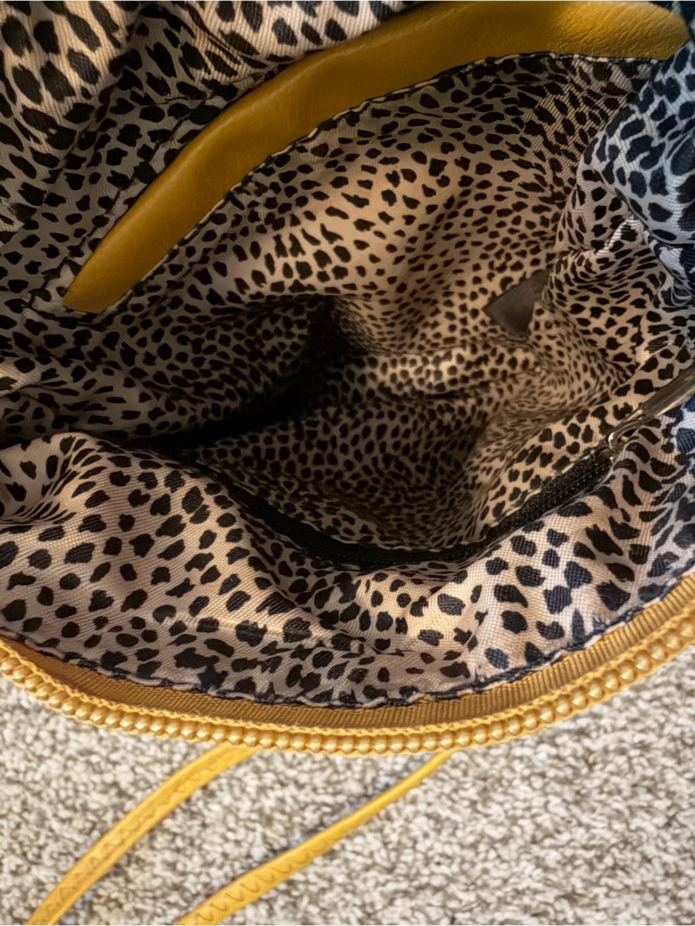 Yellow Mustard Crossbody Bag w/ Adjustable Strap - Picture 3 of 5